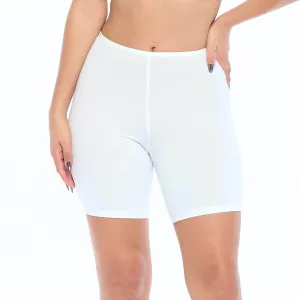 Lux Cotton Anti Thigh Chafing Underwear Short 7" | White