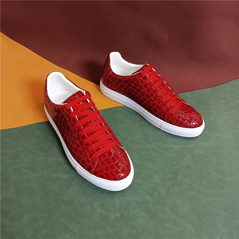 Lux Leather Lace-up Platform Sneakers