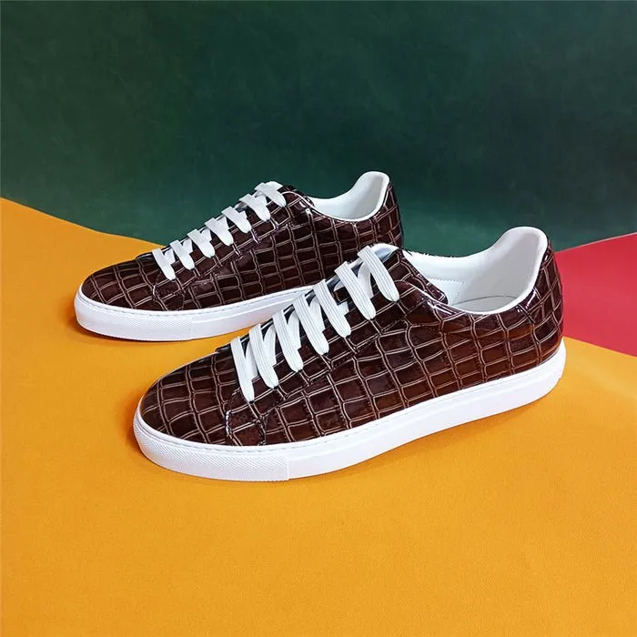 Lux Leather Lace-up Platform Sneakers