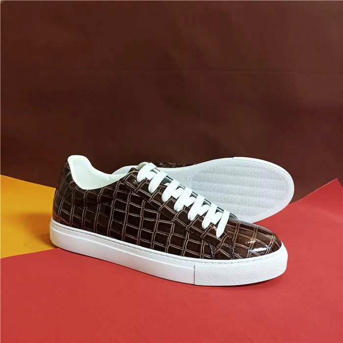 Lux Leather Lace-up Platform Sneakers