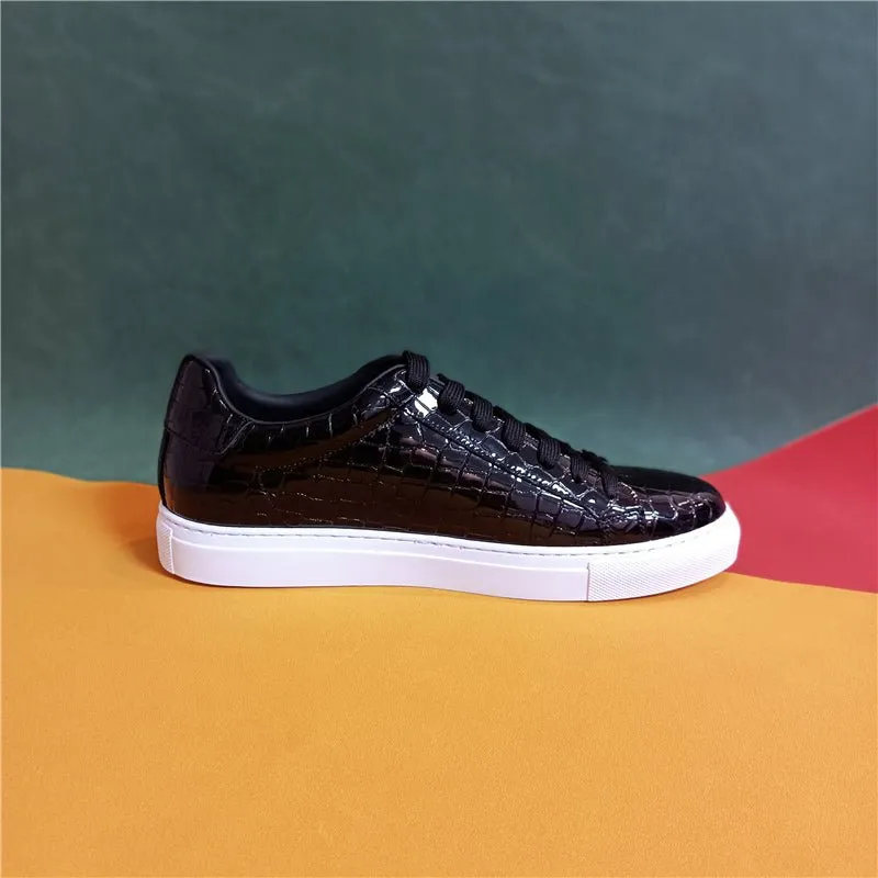 Lux Leather Lace-up Platform Sneakers