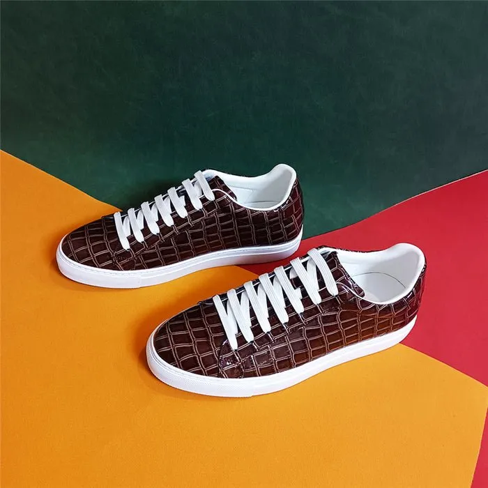 Lux Leather Lace-up Platform Sneakers