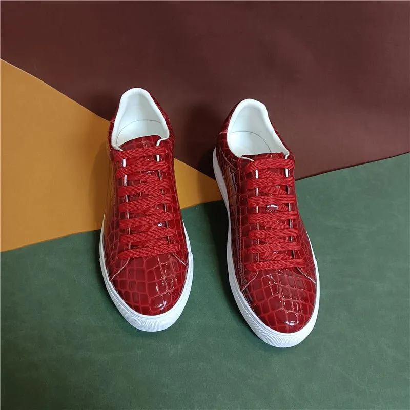 Lux Leather Lace-up Platform Sneakers