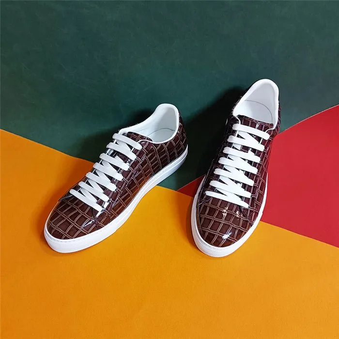 Lux Leather Lace-up Platform Sneakers