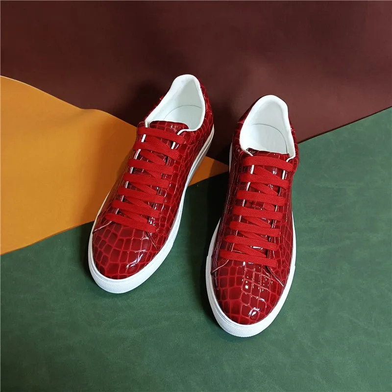 Lux Leather Lace-up Platform Sneakers