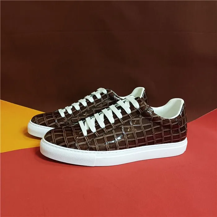 Lux Leather Lace-up Platform Sneakers