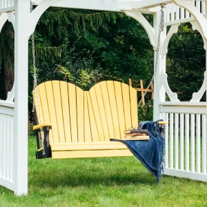 LuxCraft Adirondack 4 ft. Recycled Plastic Porch Swing