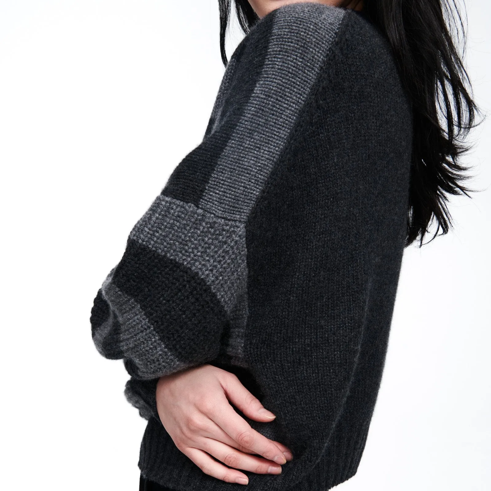 Luxe Cashmere Cropped Crewneck Sweater