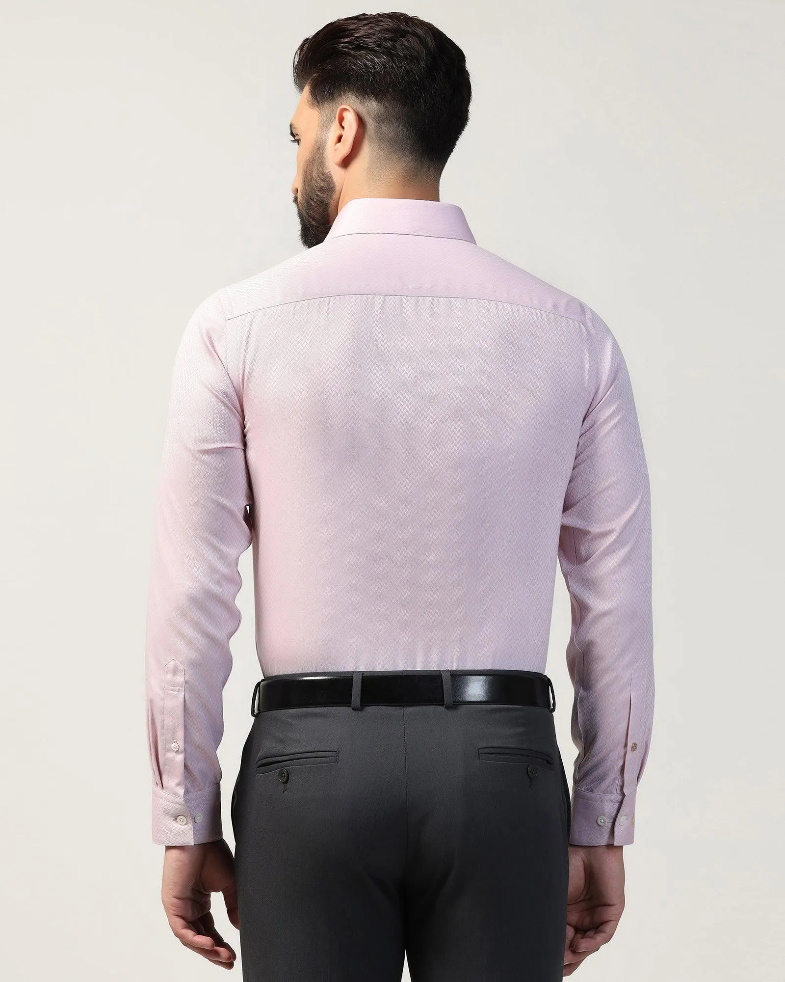 Luxe Formal Pink Textured Shirt - Silas