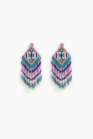 Luxe Lilac Beaded Earrings