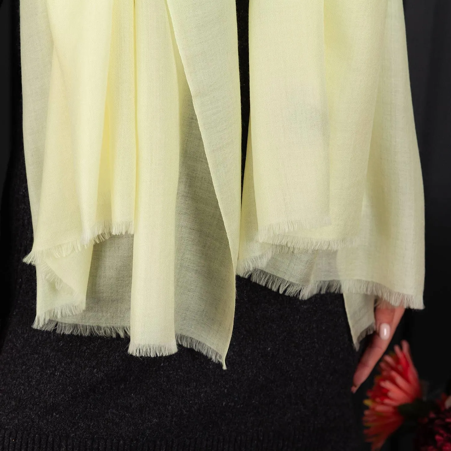 Luxe Merino Silk Shawl Light Yellow