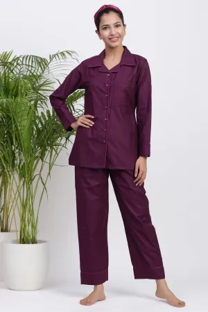 Luxe Sangria Night Suit