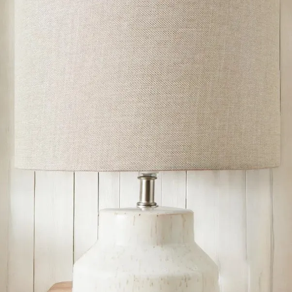 Luxe Two Tone Natural Ceramic Table Lamp