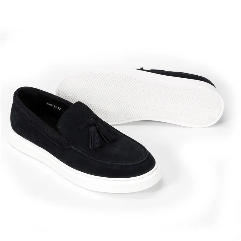 LuxeLeather Slip-on Platform Sneakers