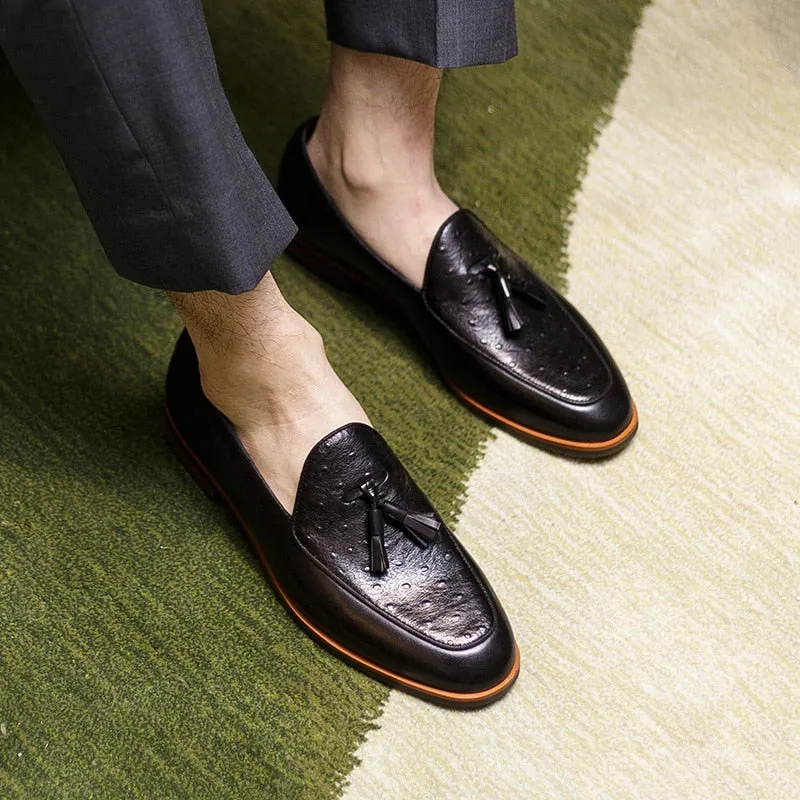 LuxLeather Exotic Slip-On Loafers