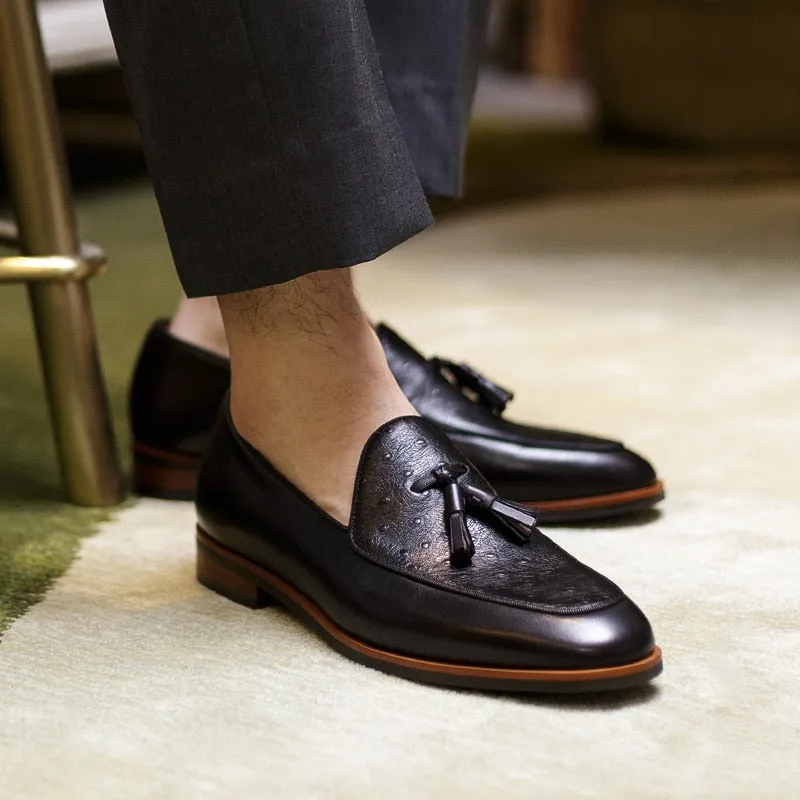 LuxLeather Exotic Slip-On Loafers