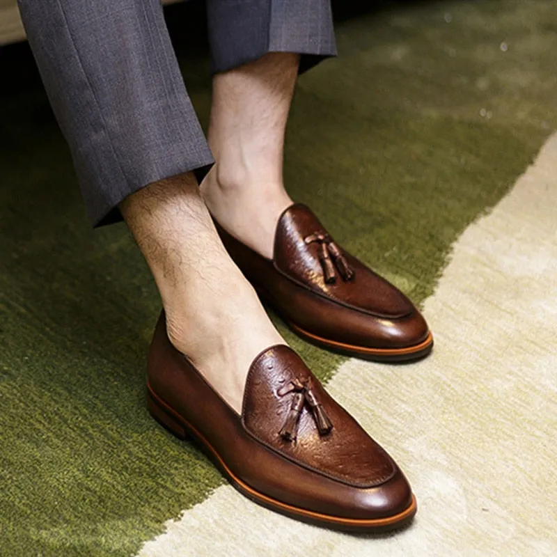 LuxLeather Exotic Slip-On Loafers