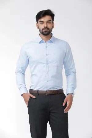 Luxor - Carolina Blue Formal Shirts for Men | Ariser