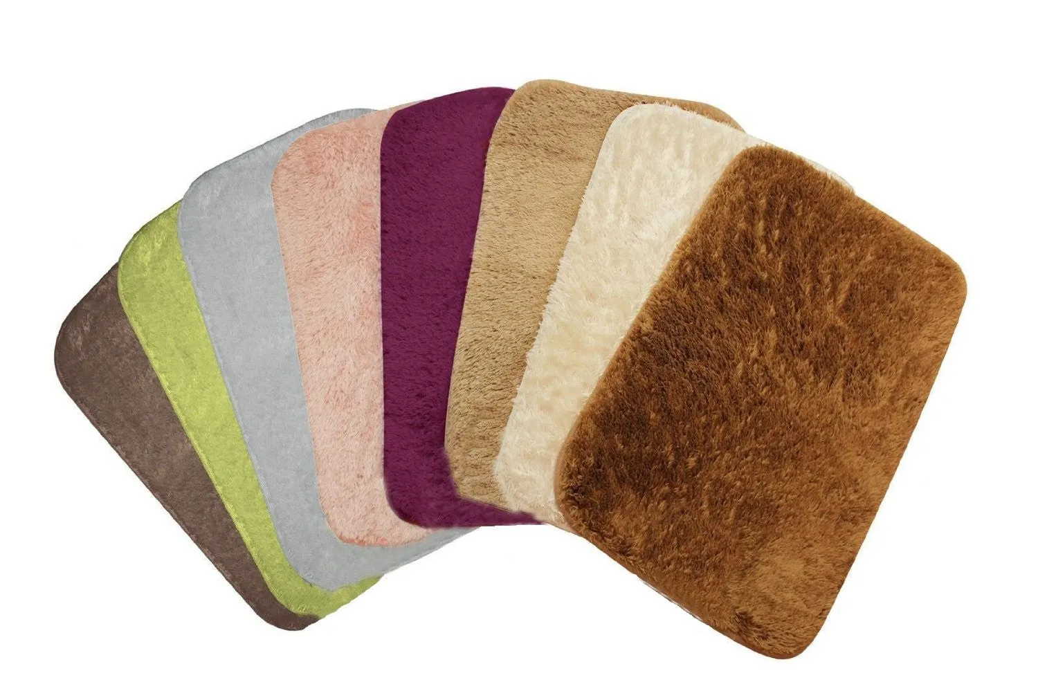 Luxury Bath Mat, Faux Fur, Soft Plush Rug, Latex Back