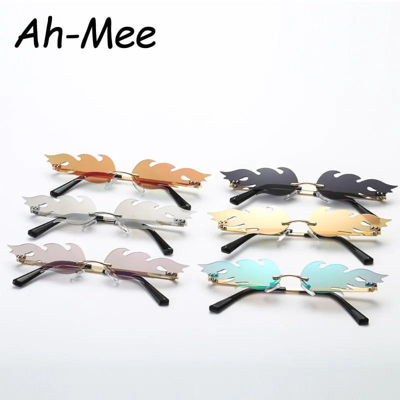 Luxury Cat Eye Sunglasses Women Brand Designer Men Small Metal Shades S9026