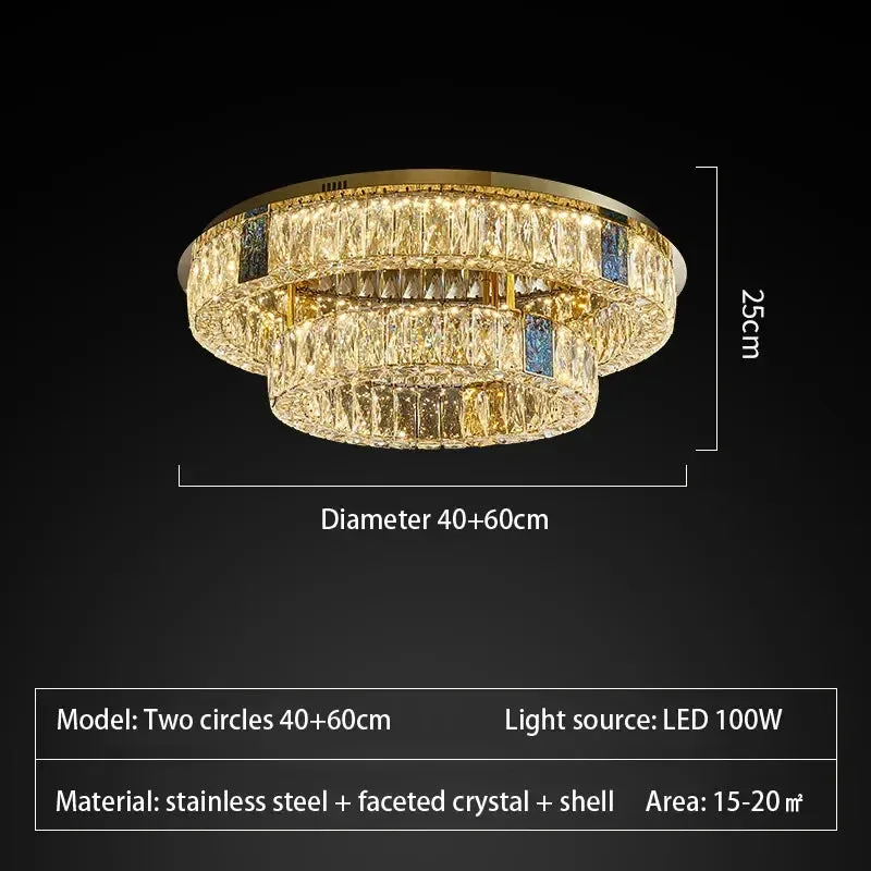 Luxury Crystal Pendant Light - Mansion Gold Chandelier