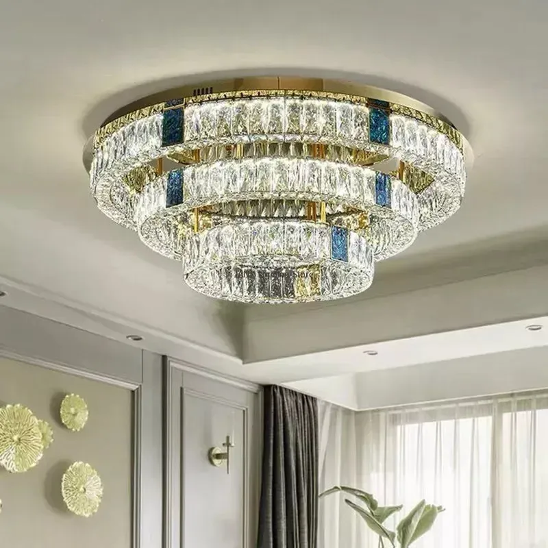 Luxury Crystal Pendant Light - Mansion Gold Chandelier