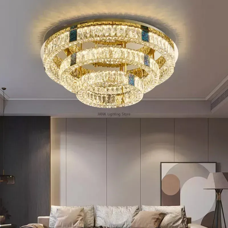 Luxury Crystal Pendant Light - Mansion Gold Chandelier