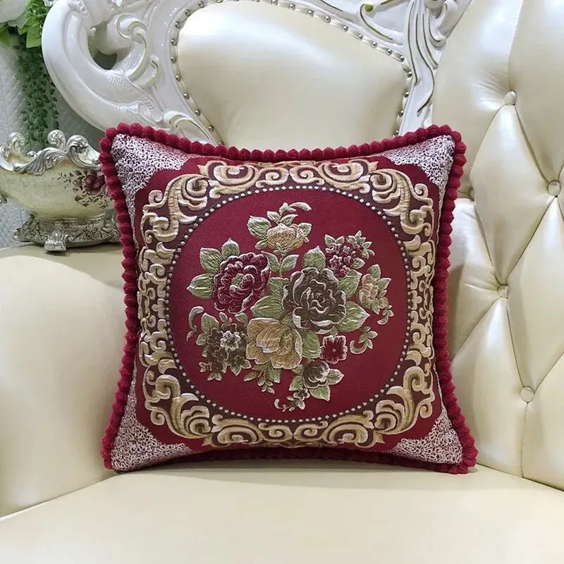 Luxury Decorative Embroidery Pillowcases With Floral Flowers