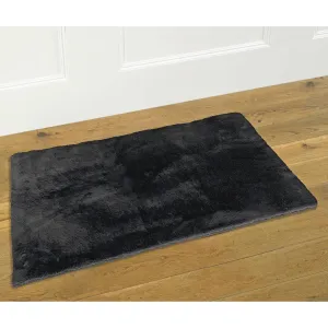 Luxury Faux Fur Rug Super Soft Warm Grey Fluffy Area Mat