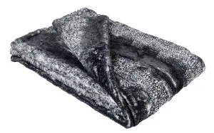 Luxury Faux Fur Throws -  in Black Mamba