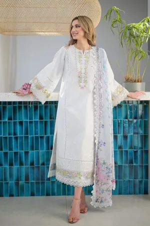 Luxury Lawn Vol 2 '24 - White - Nel-24612