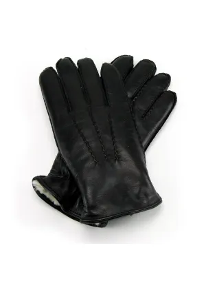 Luxury Men's Hand Sewn Lambskin Lined Leather Gloves