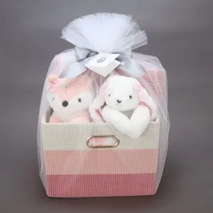 Luxury Pink 5-Piece Baby Gift Basket