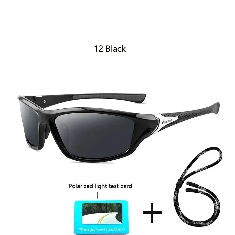 Luxury Polarized Sport Sunglasses With Chain For Men Women Fishing Hiking Anti-glare Sun Glasses Brand Designer Eyewear UV400