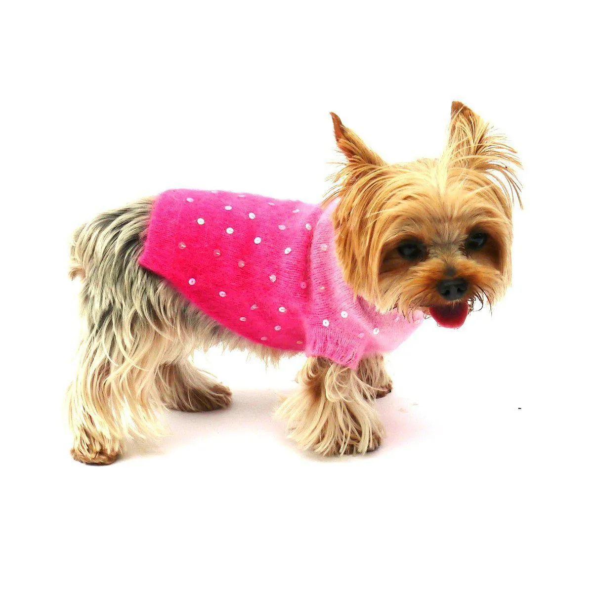 Luxury Sparkle Beverly Hills Dog Sweater Pink