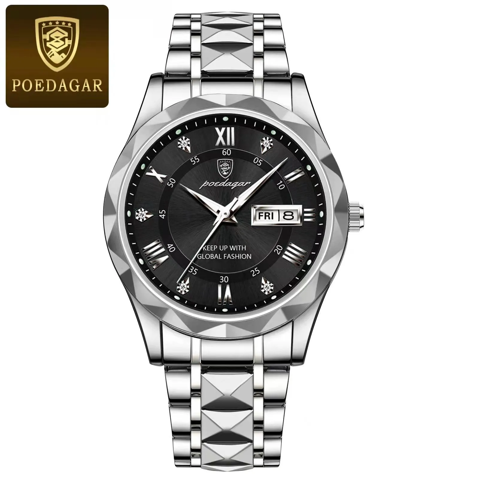 Luxury Stainless Steel Quartz Mens Watch Perfect Gift Choice