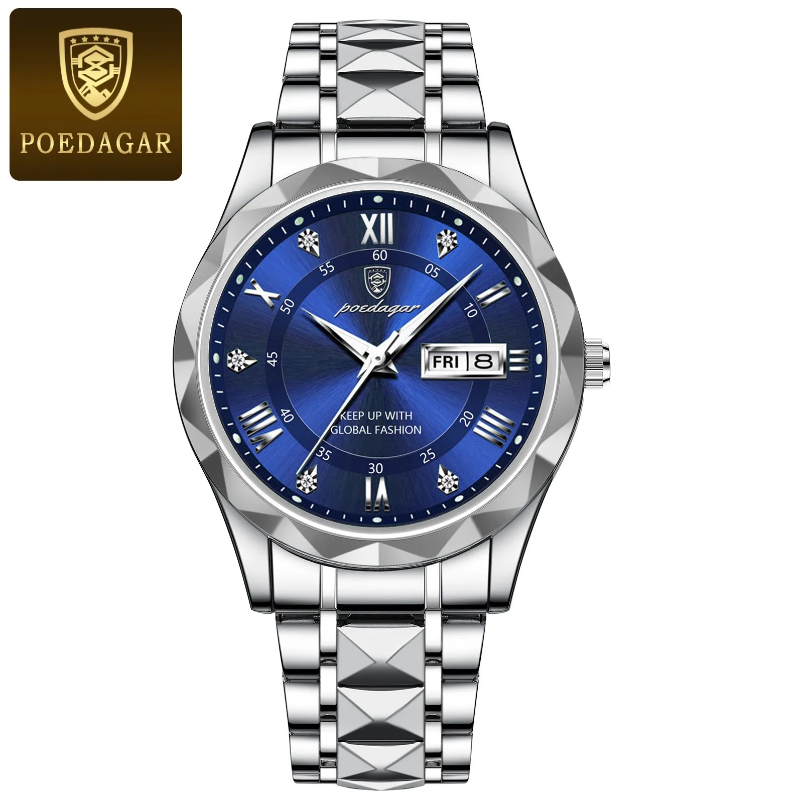 Luxury Stainless Steel Quartz Mens Watch Perfect Gift Choice