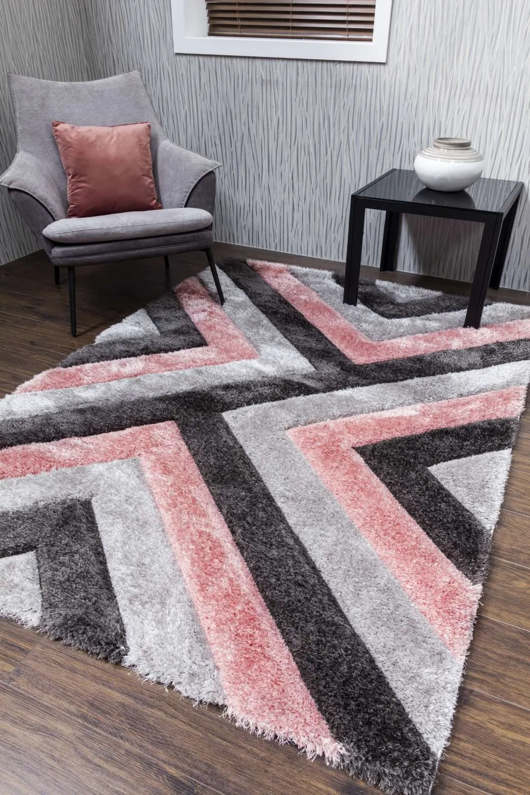 Luxus Cascade Pink Rug Range by Floor Trends