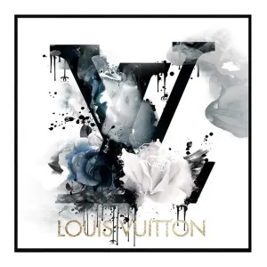 LV Bloom Blue Fashion Wall Art