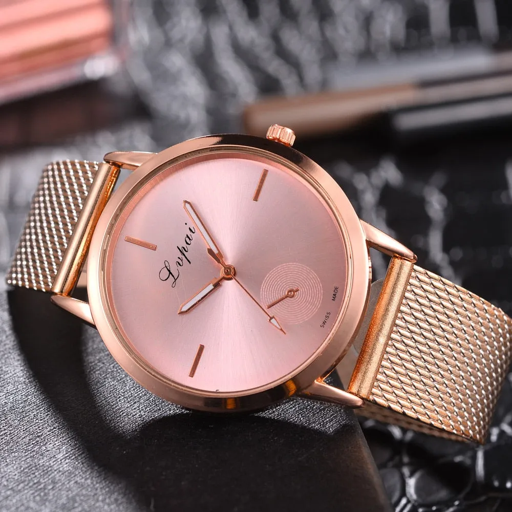 Lvpai Women's Casual  very charming for all occasions  Quartz Silicone strap Band Watch Analog Wrist Watch Women Clock reloj