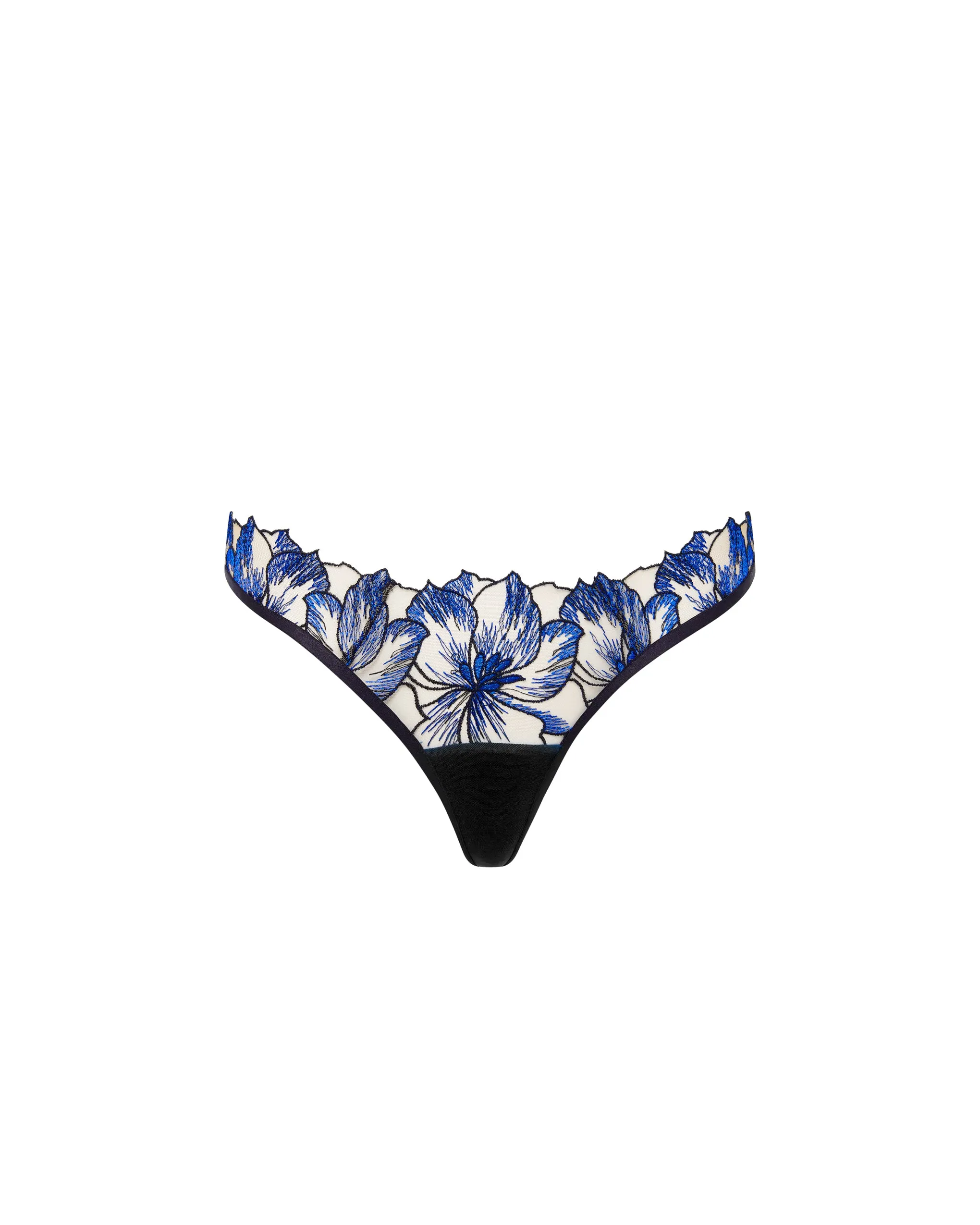 Lyandra Thong Egyptian Blue/Black/Sheer