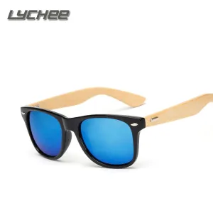 LYEHEE 2017 Retro Bamboo Wood Sunglasses Men Women Brand Designer Goggles Gold Mirror Sun Glasses Shades lunette oculo