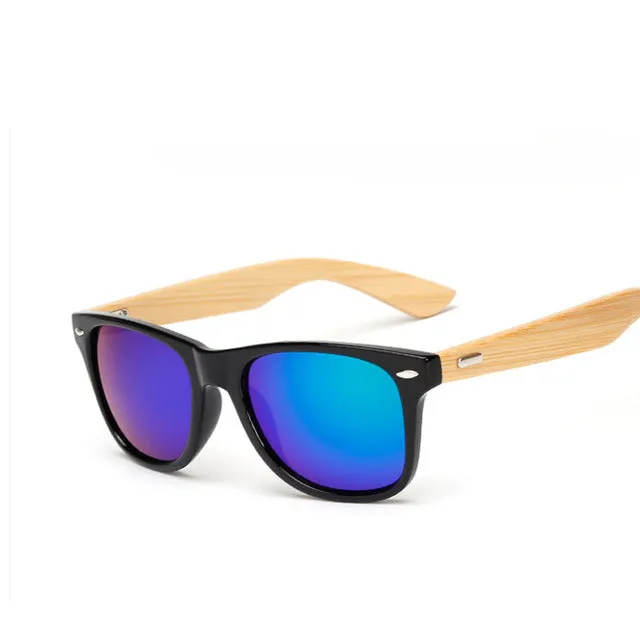 LYEHEE 2017 Retro Bamboo Wood Sunglasses Men Women Brand Designer Goggles Gold Mirror Sun Glasses Shades lunette oculo