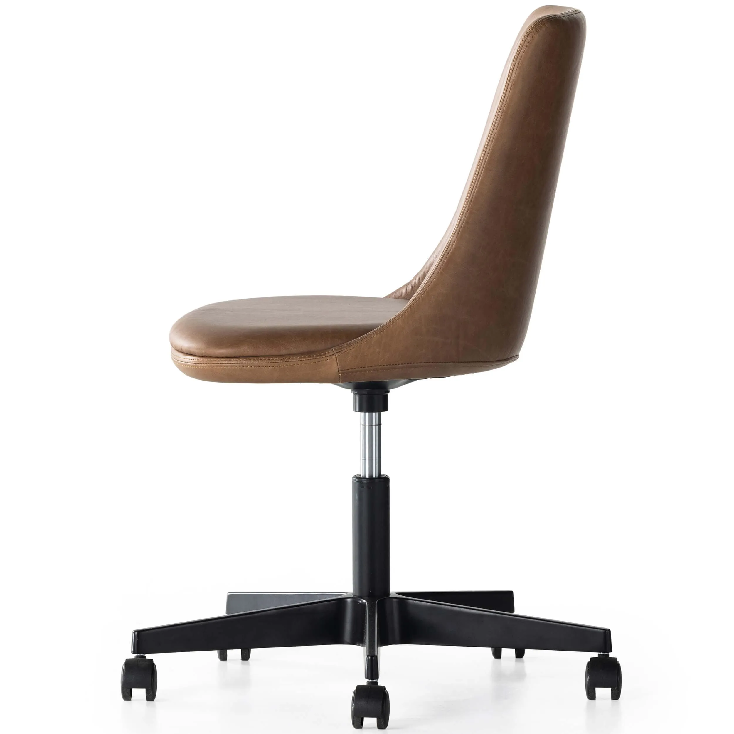 Lyka Leather Desk Chair, Sonoma Chestnut