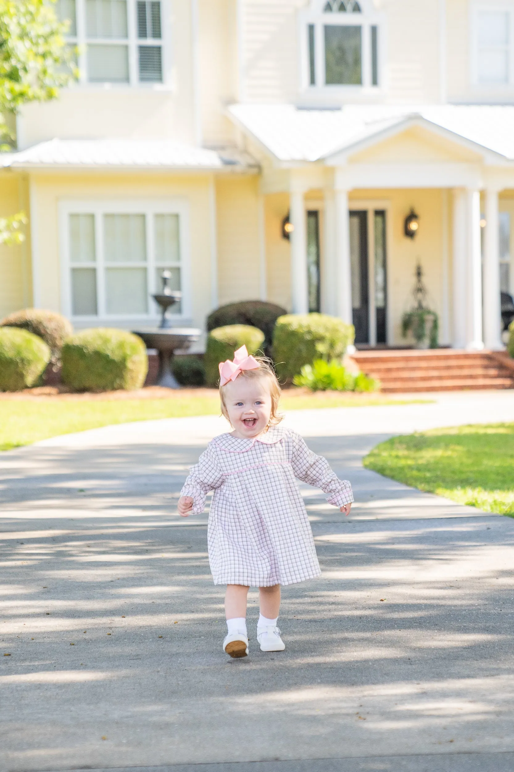 Lyla Pink and Green Windowpane Bloomer Set