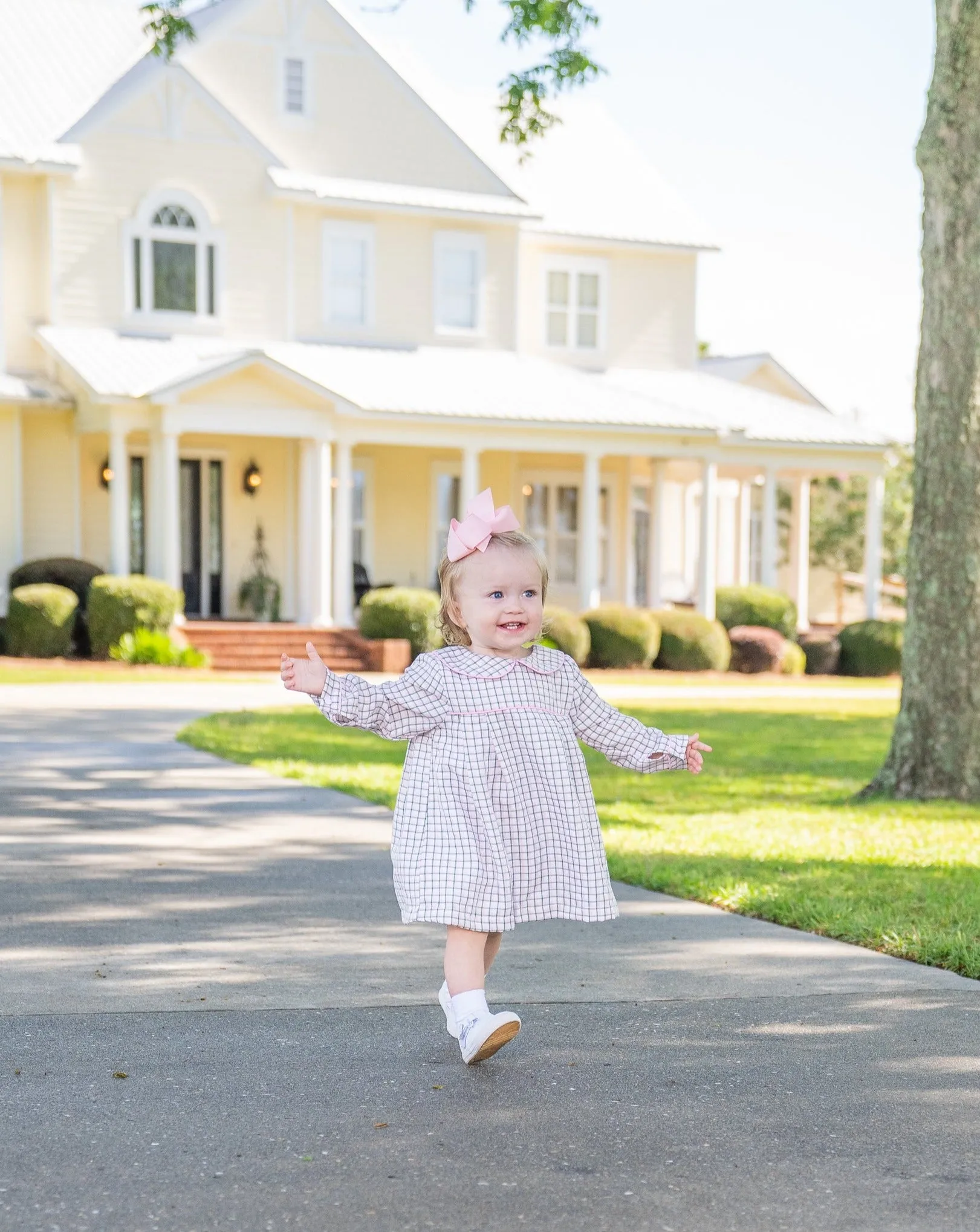 Lyla Pink and Green Windowpane Bloomer Set