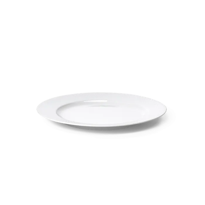 Lyngby Porcelæn Rhombe Plate Set, White, Ø: 8.3", 4 Pcs.