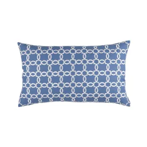 Lynx Azure & White Large Pillow by Lili Alessandra