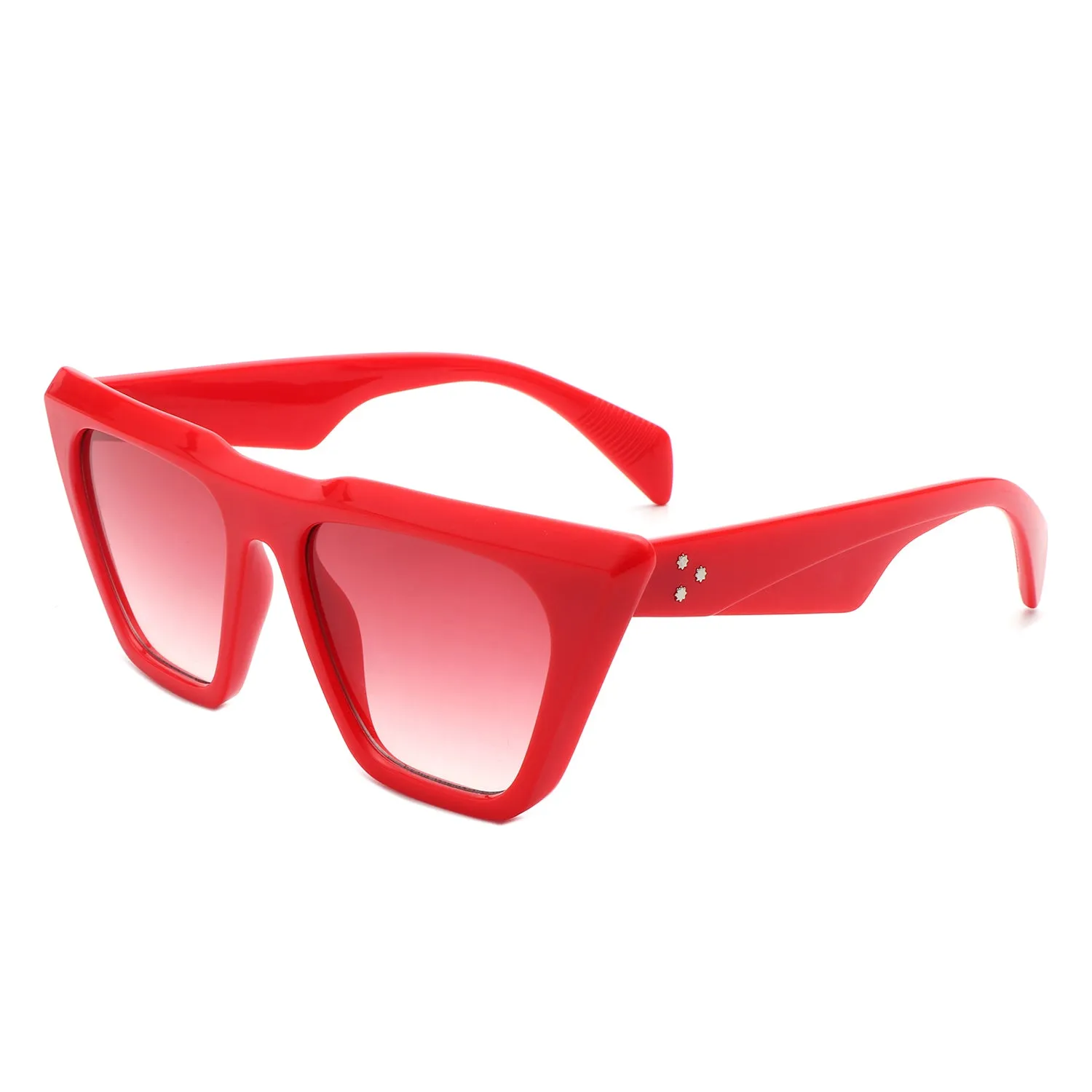 Lyra - Retro Cat Eye Flat Top Square Fashion Sunglasses