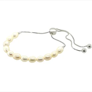 M138 6mm Pearl Adjustable Bracelet